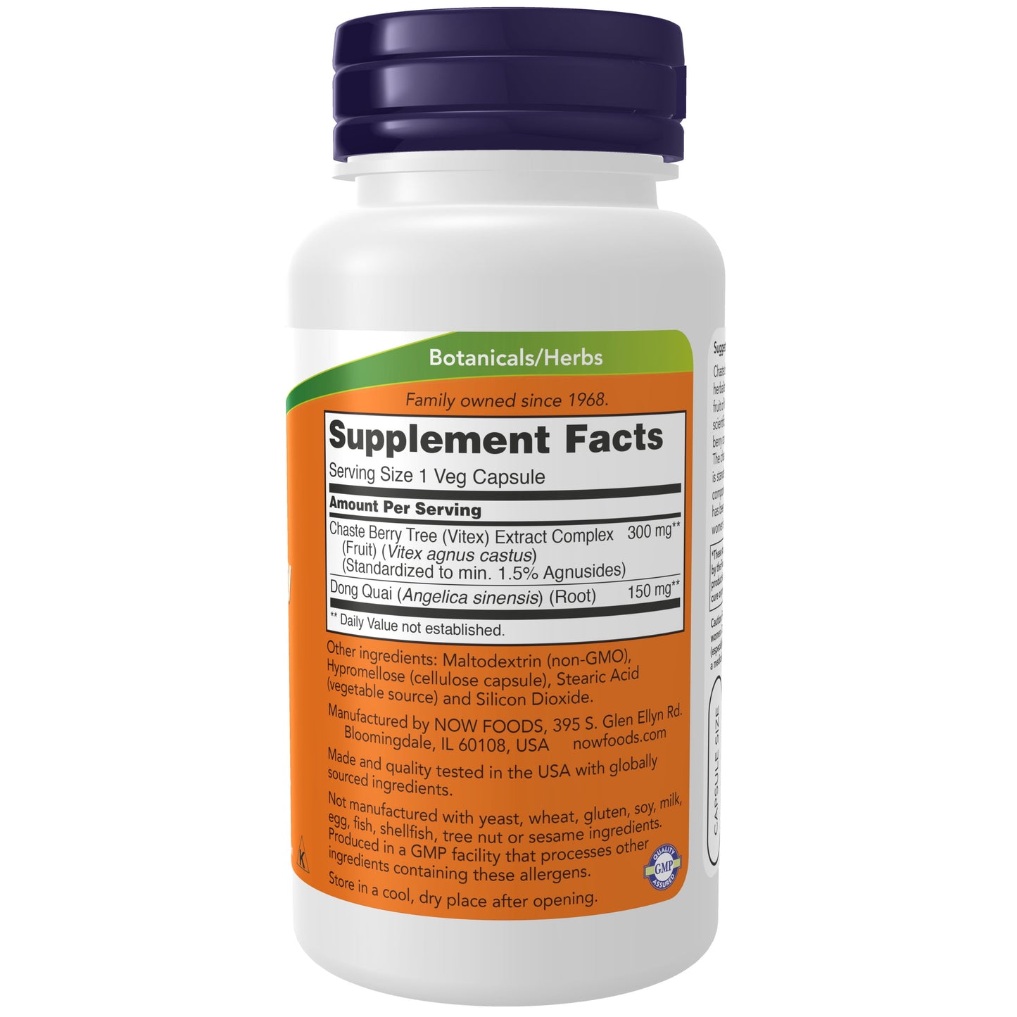 Supplements, Chaste Berry Vitex Extract 300 Mg with Dong Quai, Women'S Health*, 90 Veg Capsules