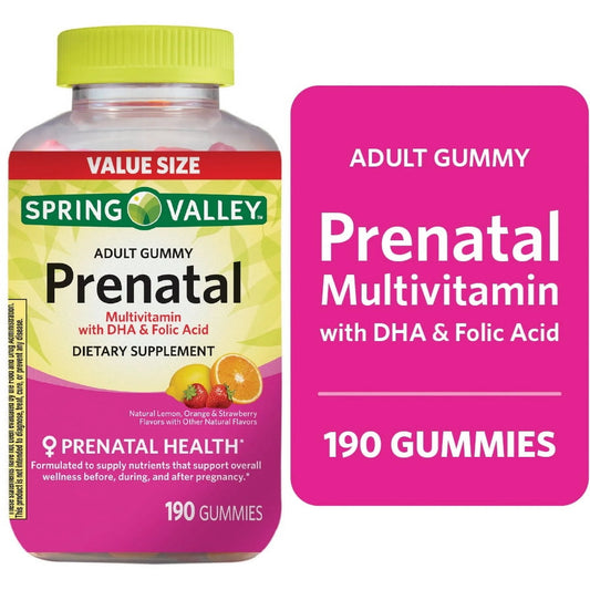 Prenatal Multivitamin Gummies with DHA and Folic Acid, 190 Count