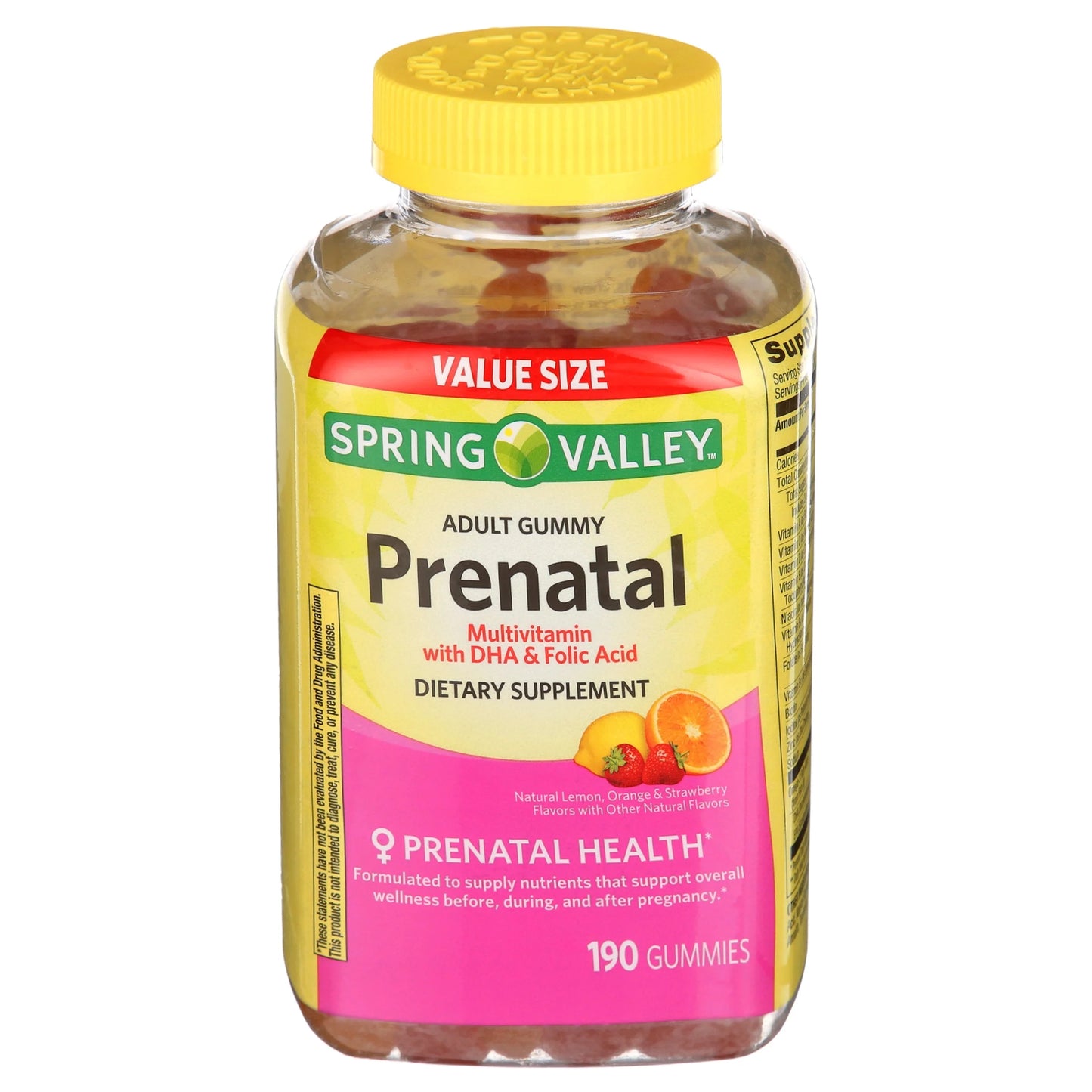 Prenatal Multivitamin Gummies with DHA and Folic Acid, 190 Count