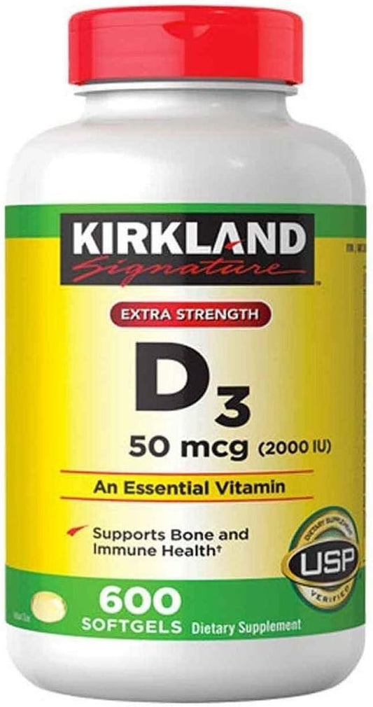 Kirkland Signature Extra Strength D3 50 mcg., 600 Softgels