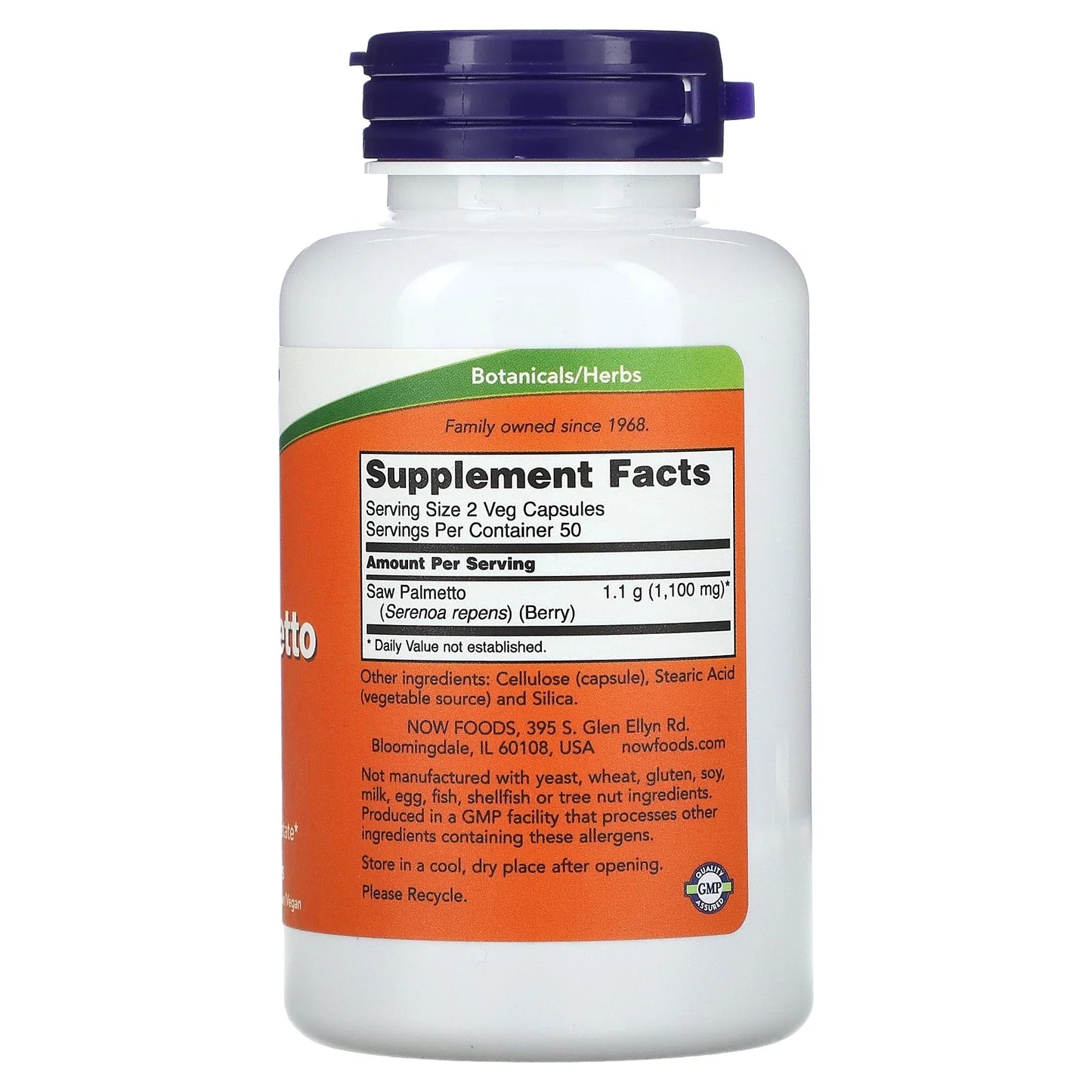Foods Saw Palmetto Berries, Men'S Health, 550 Mg, 100 Veg Capsules