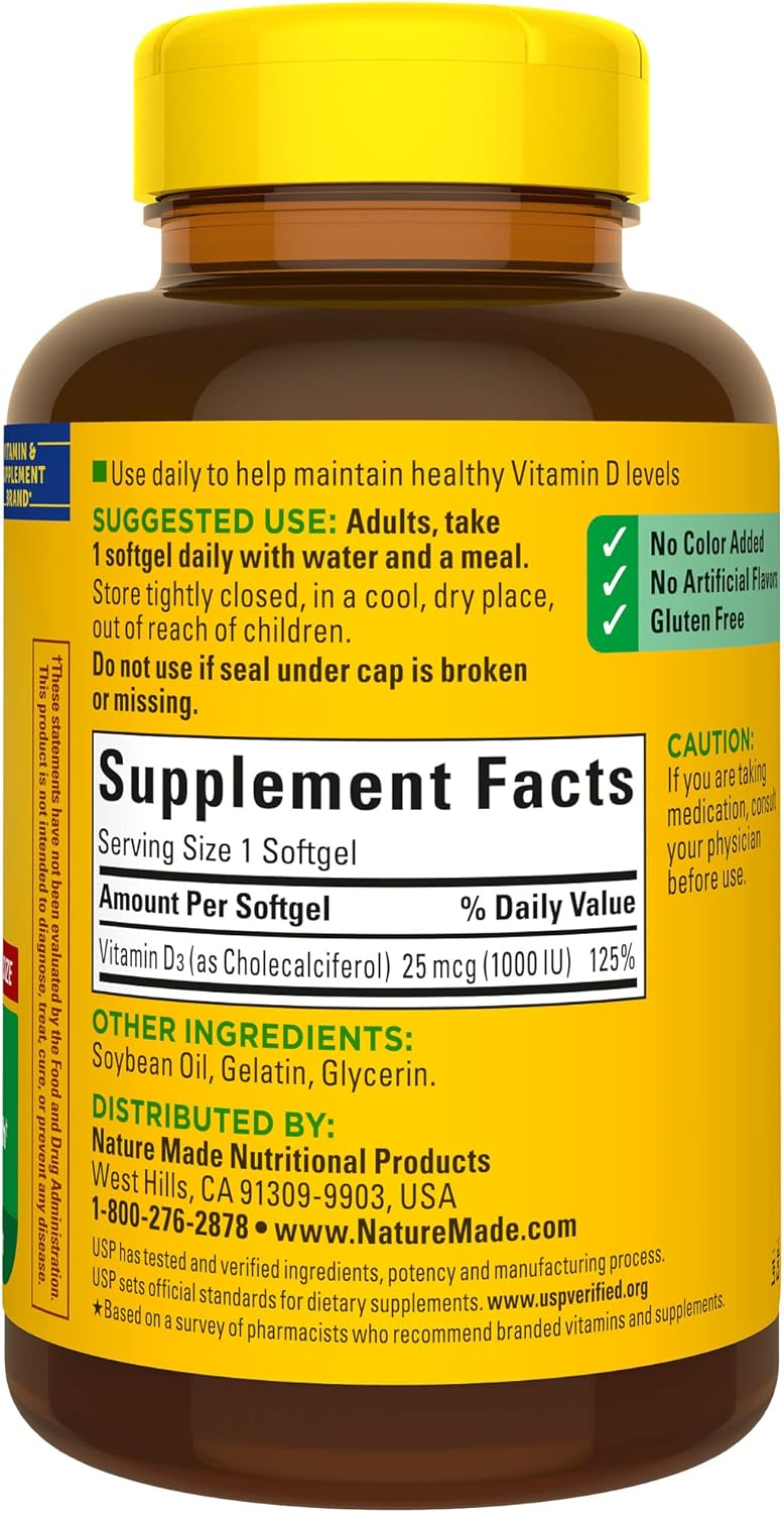 Nature Made Vitamin D3 1000 IU