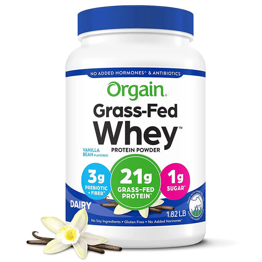 Grass Fed 21G Whey Protein Powder- Pasture Raised, Non-Gmo, Vanilla 1.82Lb