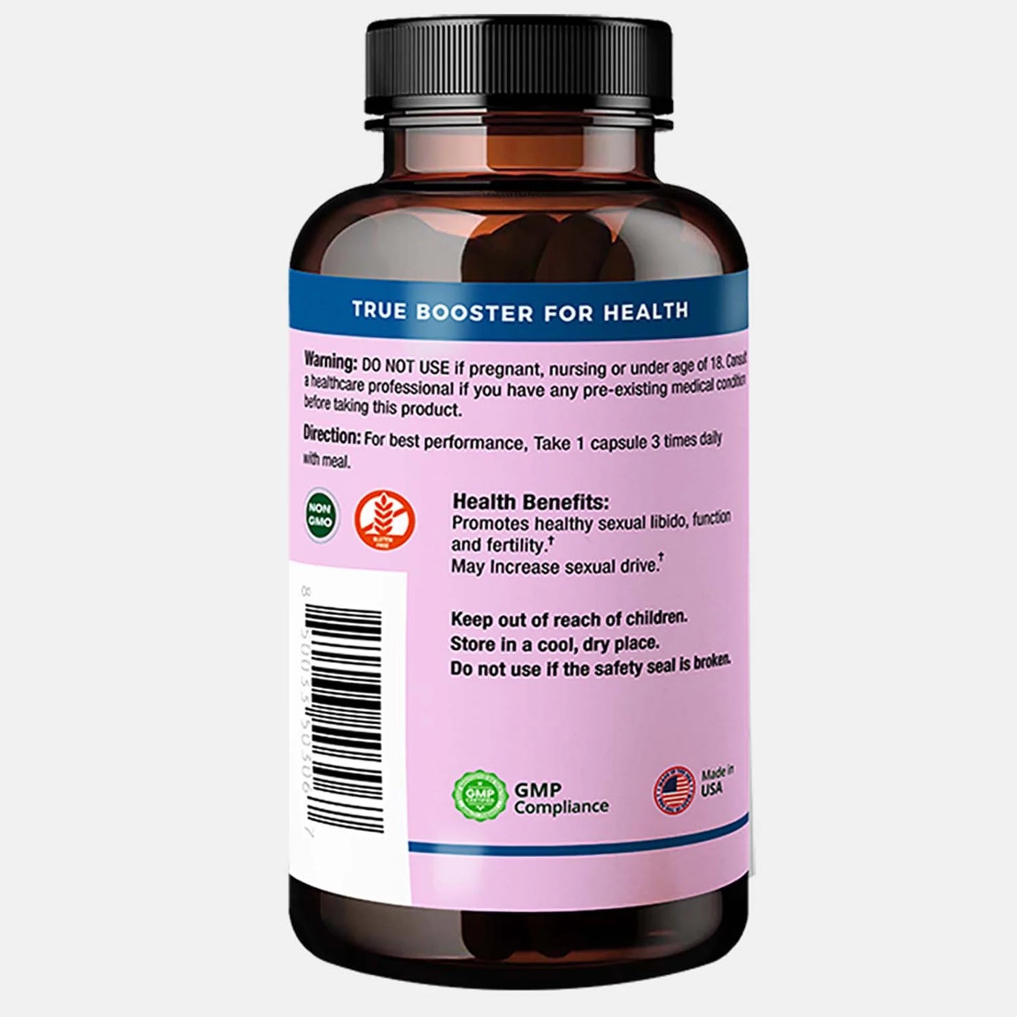Maca for Women Libido, Function and Fertility for Female Organic Gelatinized Maca Powder Mood Support, Reproductive Health and Energy 500 Mg 60 Capsules