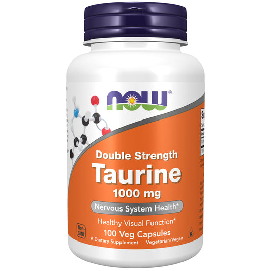 Supplements, Taurine 1,000 Mg, Double Strength, Nervous System Health*, 100 Veg Capsules