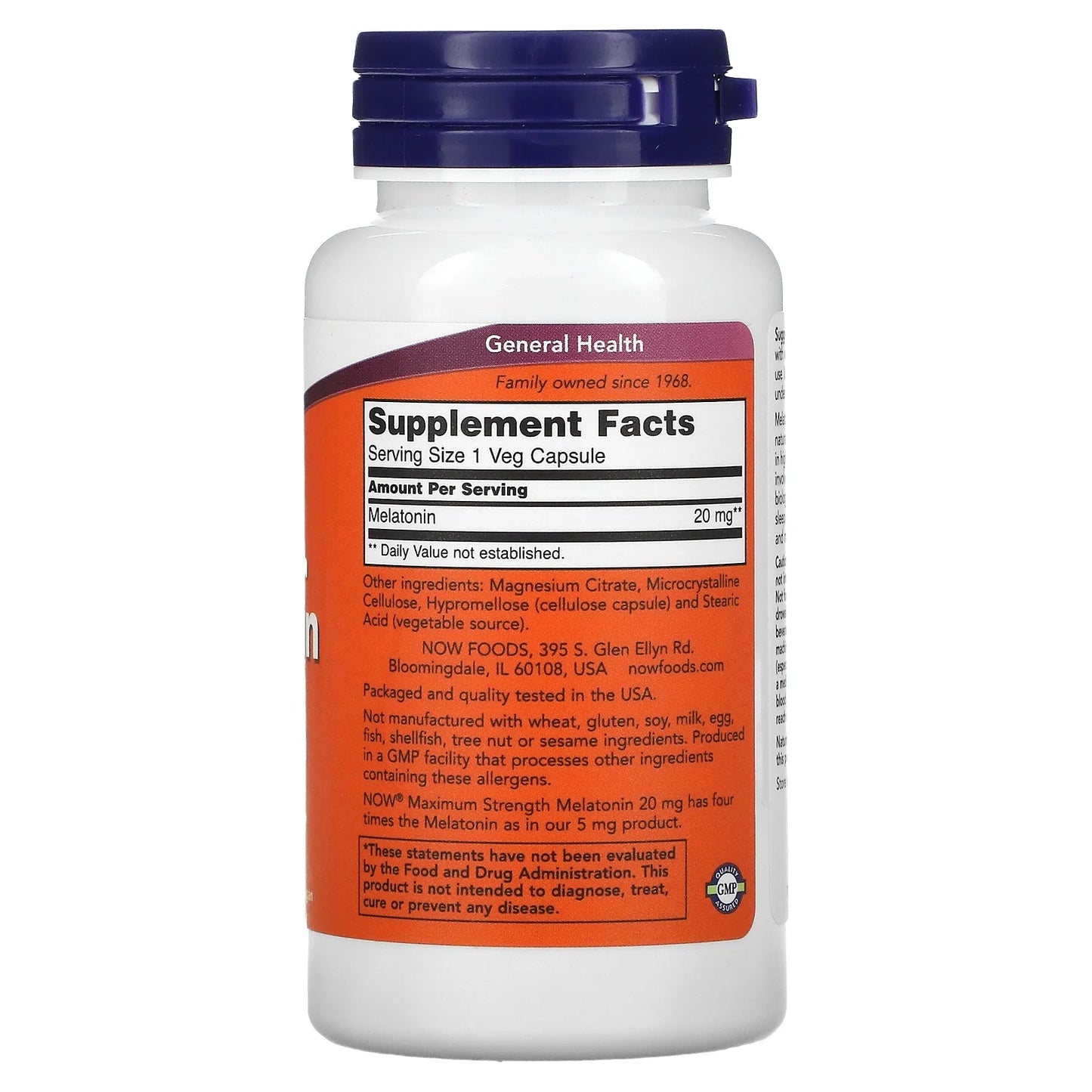 Maximum Strength Melatonin, 20 Mg, 90 Veg Capsules
