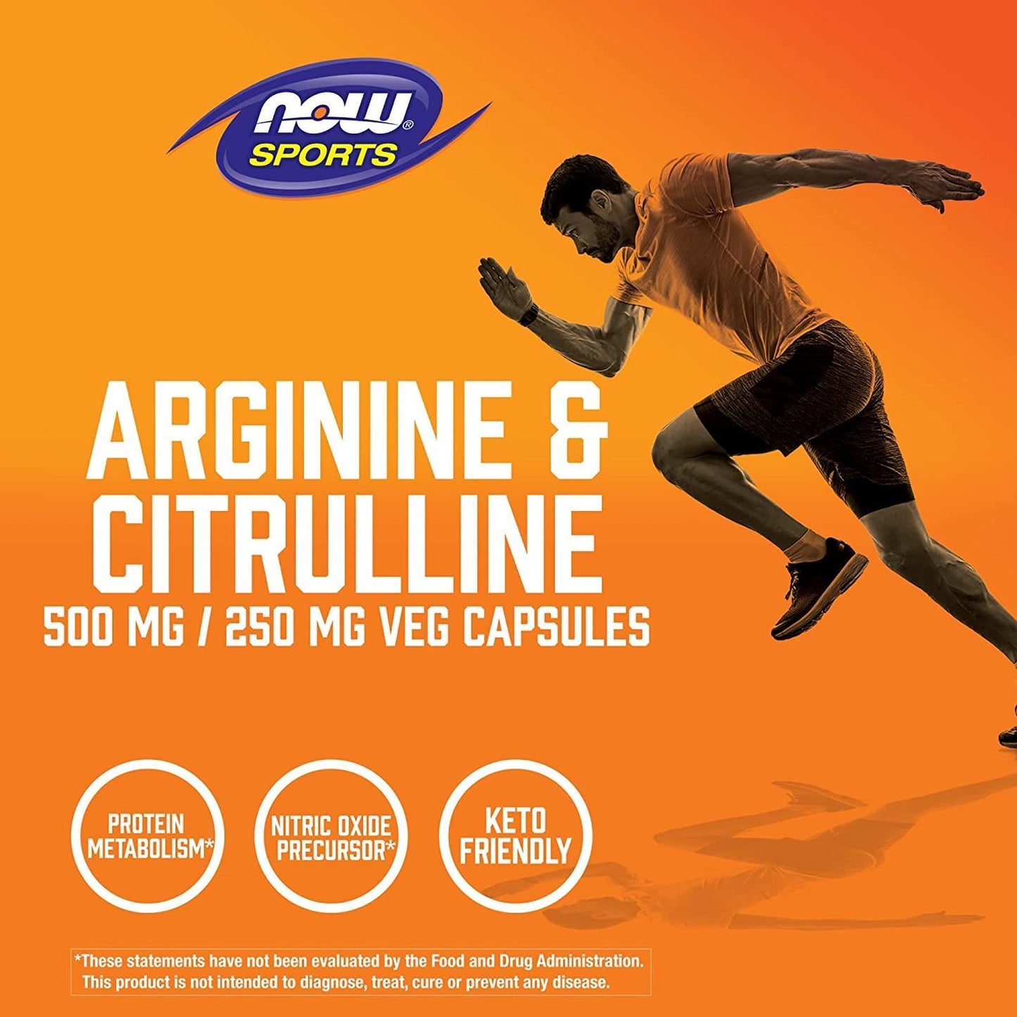 NOW FOODS Arginine & Citrulline 500 Mg 250 Mg 120 Veg Capsules