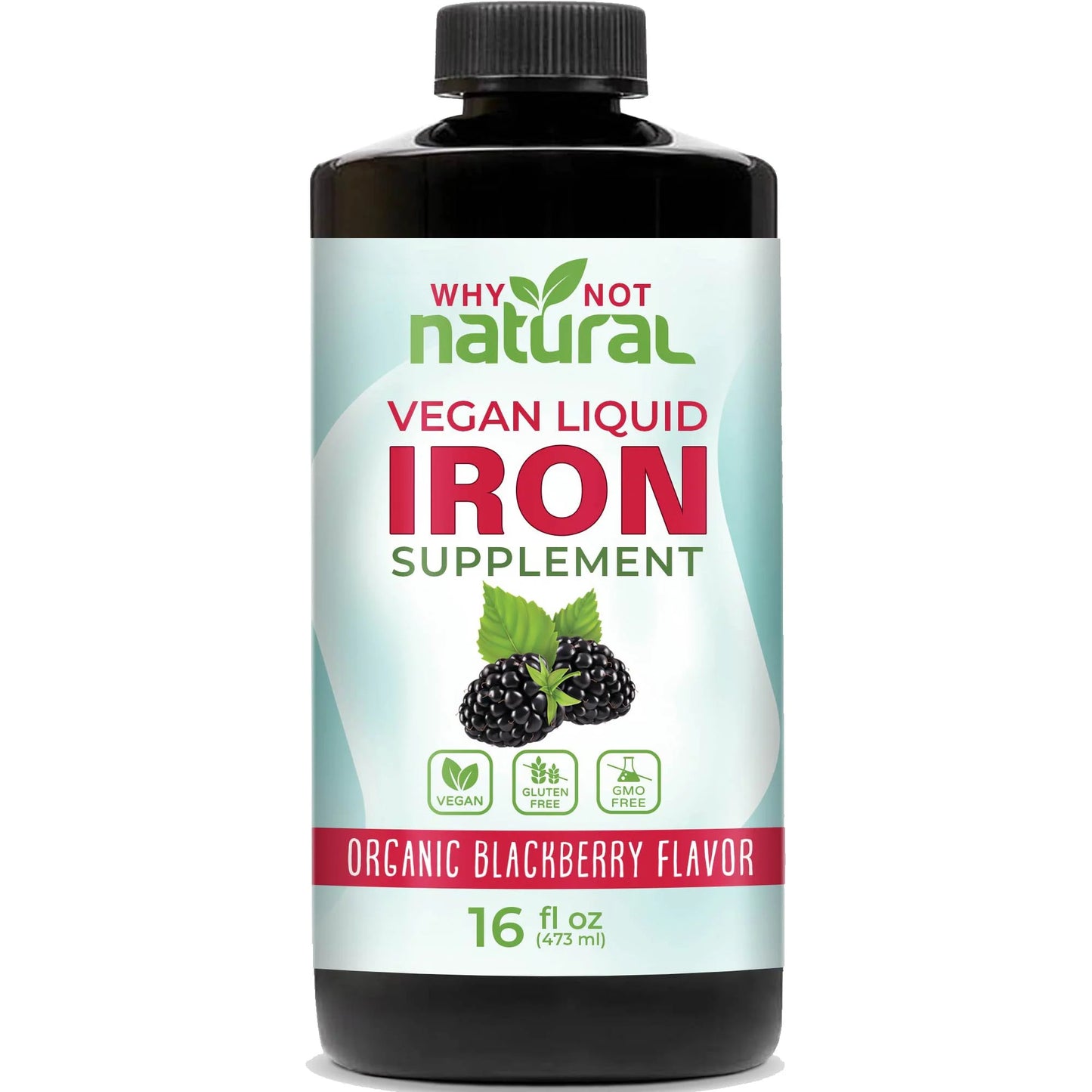 Liquid Iron Supplement for Women Men and Kids, Vegan Formulation for Anemia